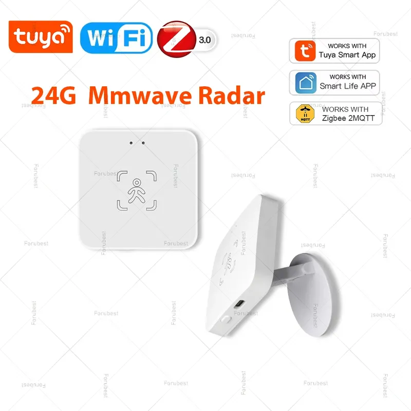 Tuya WiFi/Zigbee Menschliche Anwesenheit Detektor Smart 24GHz Mmwave Radar Motion Sensor Detektor Für Smart Leben APP Unterstützung zigbeeZMQTT