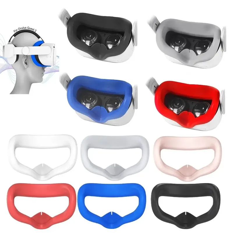 VR Headset Gesicht Silikon Abdeckung Kissen Weiche Pads Für Oculus Quest 2 VR Zubehör