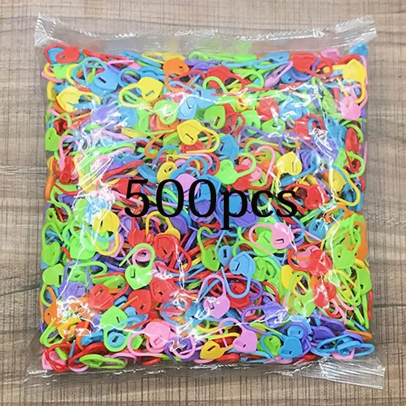 100-1000 stücke Mix Farbe Kunststoff Harz Kleine Clip Locking Stich Marker Häkeln Latch Stricken Werkzeuge Nadel Clip Haken nähen Werkzeug