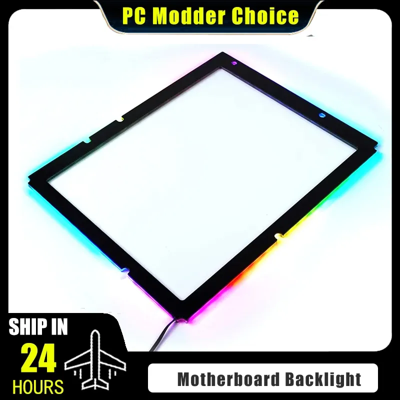 Desktop-PC MB Backplate RGB dekorative Lichtplatine ATX/MATX/ITX Motherboard Hintergrundbeleuchtung Licht emittierend 5V ARGB SYNC