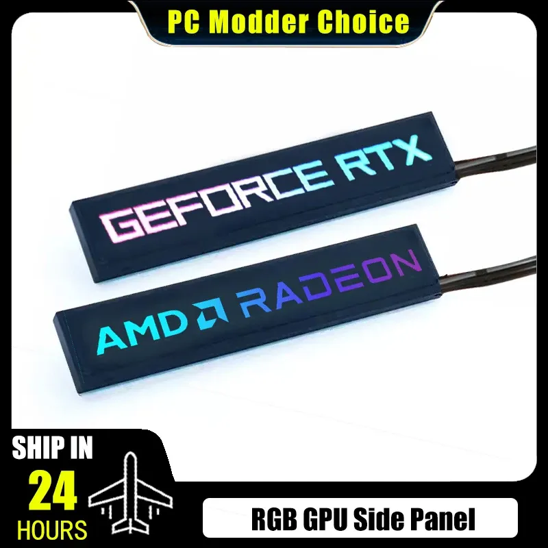 Computergehäuse GPU Seitenwand RGB RTX AMD Grafikkarte VGA Lightboard Backplate 5V 3Pin ARGB M/B AURA SYNC