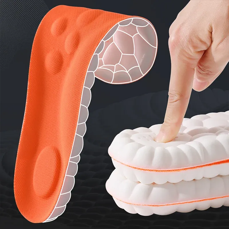 1/2/4pairs Latex Sport Einlegesohlen Weiche Hohe Elastizität Schuh Pads Orthesen Atmungsaktive Stoßdämpfung Kissen Arch Support einlegesohle