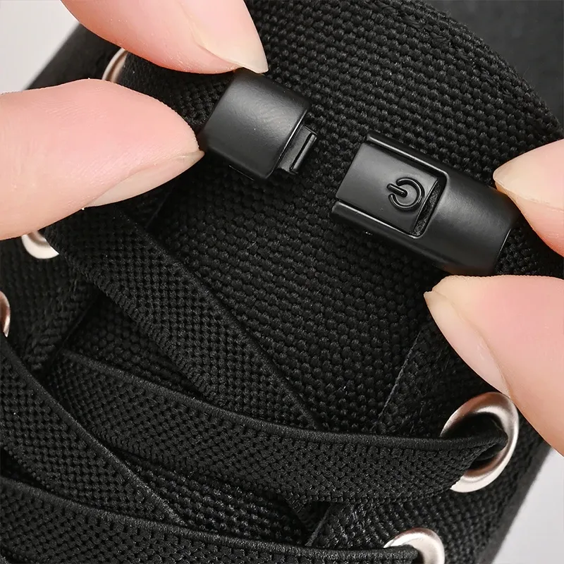 8 mm Schnürsenkel ohne Krawatte, Press-Lock-Schnürsenkel ohne Krawatten, elastische Schnürsenkel, Sneaker, Kinder und Erwachsene, verbreiterte flache Schnürsenkel für Schuhe
