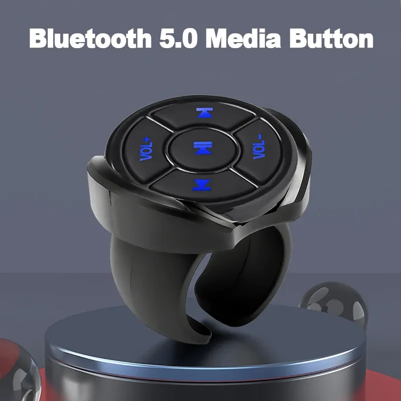 Drahtlose Bluetooth 5.0 Fernbedienung Media Button Auto Motorrad Fahrrad Lenkrad Musik Spielen für IOS Android Telefon Tablet