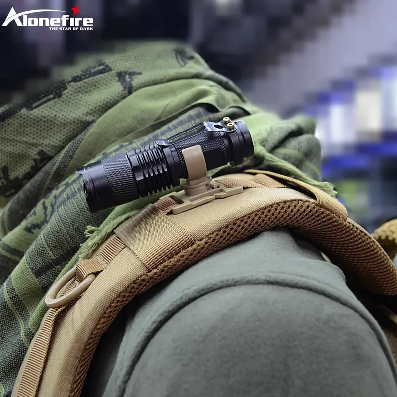 Schwenkbare U-Ring-Taschenlampe, Arbeitsrucksack, Lampe, Outdoor, Wanderung, Klettern, Pack, Lichthalter, Wasserrohr, Stange, Werkzeugklemme, Schulterband-Clip