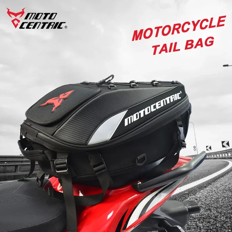 MOTOCENTRIC Motorrad Rücksitztaschen Wasserdichte Hecktasche Rücksitztasche Multifunktionale Motorradhelmtasche Moto Rider Rucksack