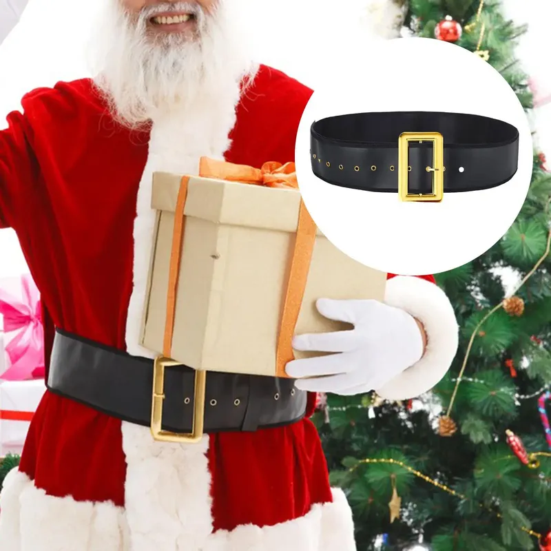 Weihnachtsmann-Gürtel, breiter Taillengürtel für Bühnenaufführungen, Halloween, Kostüm, Weihnachten, Herren-Weihnachtsgürtel, Kostümzubehör