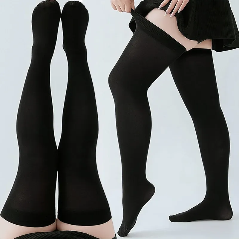 Sexy Schwarz Weiß Soild Farbe Lange Socken Frauen Über Knie Oberschenkel Hoch Über Den Knie Strümpfe Lolita Damen Mädchen Warme Knie Socken