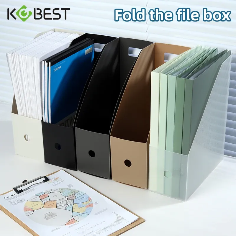 A4 faltbarer Büro-Desktop-Akten-Organizer, Buch-Aufbewahrungsbox, wasserdichter Studenten-Bücherständer und Aufbewahrungsbehälter