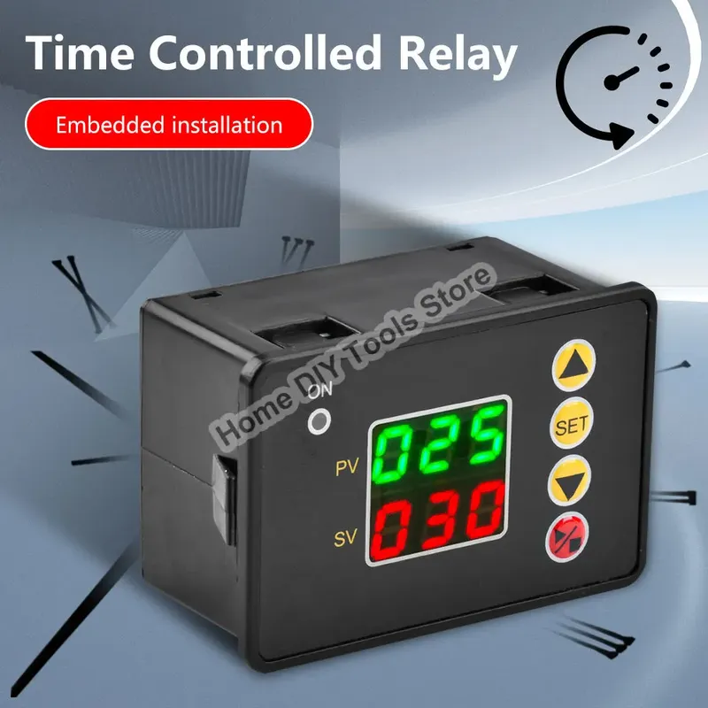 T2310 AC 110-220V DC 12V 24V LED Digital Time Controller Countdown Timer Ein/Aus Schalter Verzögerung Timer Relais modul mit Summer