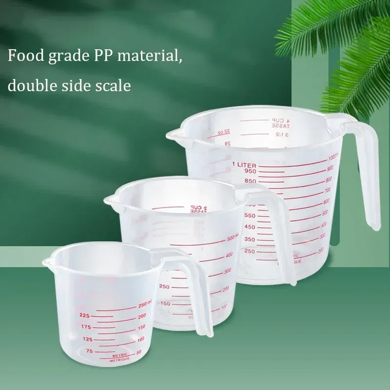 250/500/1000ML Messbecher Silikon-Messbecher und -löffel Plastikkrug Digitale Küchenwaage Backzubehör Timer-Zubehör