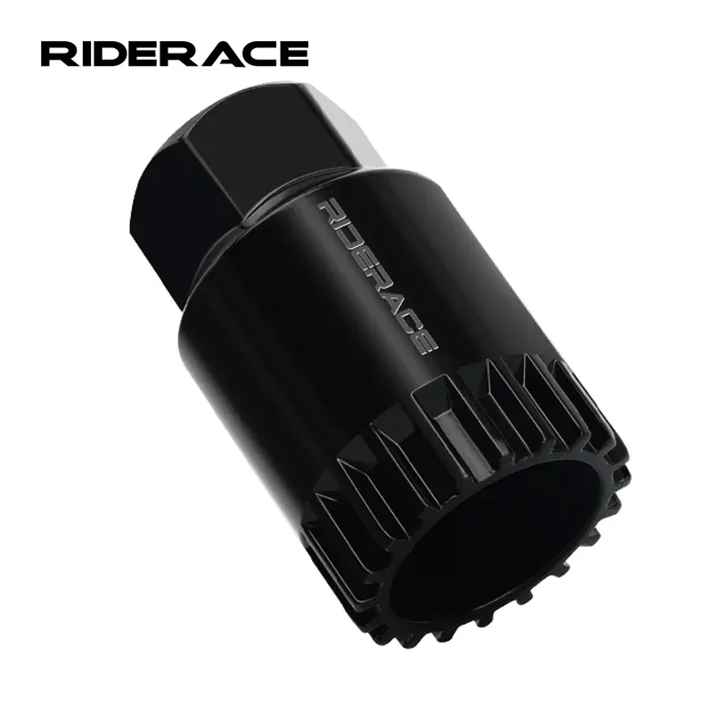 RIDERACE Fahrrad-Innenlager-Entferner CR-V, 20 Zähne, BB-Entfernung, Hülsenschlüssel, Fahrradschlüssel, Service, Radfahren, Reparaturwerkzeug, Schwarz