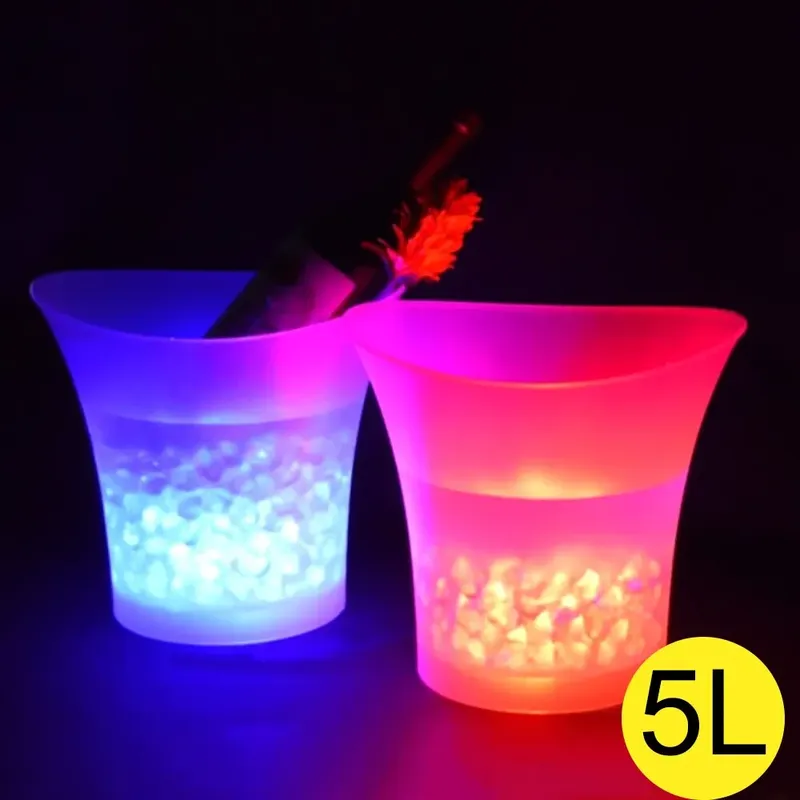 5l 6 Farbe LED-Eis kübel wasserdicht Kunststoff leuchten Champagner Bier Eimer für Bars Nachtclubs Nacht party