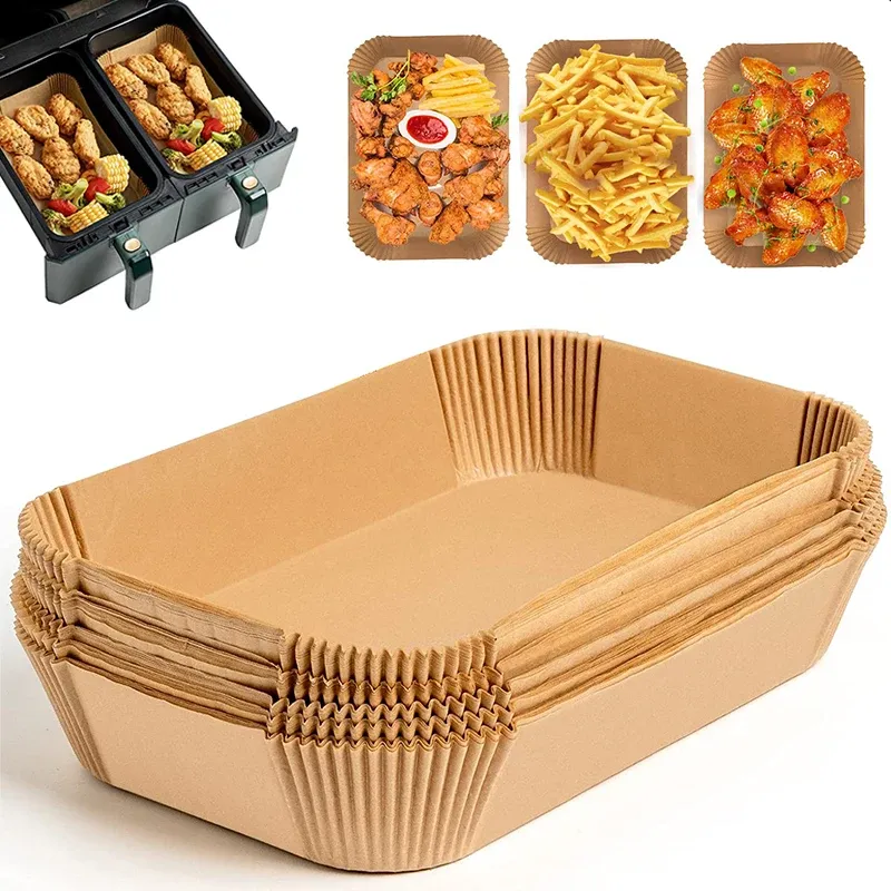 Einweg-Luftfritteusen-Papier, antihaftbeschichtet, für Küche, Backen, Airfryer-Matte, ölbeständig, Mikrowelle, Grillunterlage, Backpapier, Liner-Zubehör