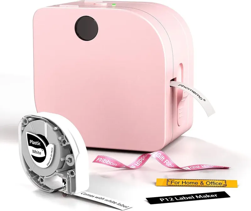 Phomemo P12 Etikettendrucker mit Klebeband, Mini-Etikettendrucker für Fleckenband, tragbarer Bluetooth-Etikettendrucker, bestes Geschenk