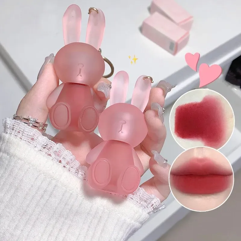 Gege Bär Kaninchen Lippen glasur, matte Samt Lippen Ton lang anhaltende Farbe nicht trocknenden Lippenstift