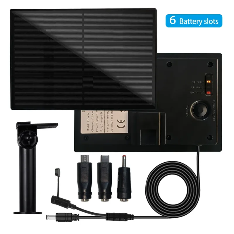 4W Solarpanel Wasserdicht IP66 Outdoor 2m Kabel Ladegerät USB TypeC 5V DC12V Powered Sicherheit WIFI Jagd Kamera oder Tuya Sensoren