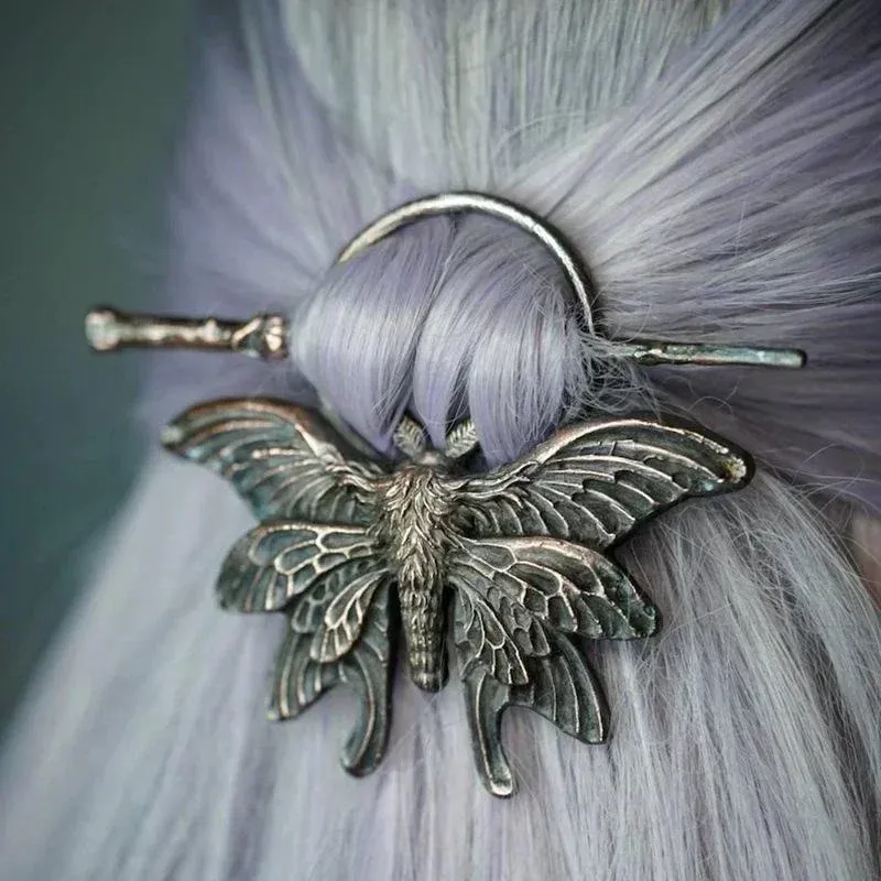 Vintage Metall Essstäbchen Nordischer Stil Kopfschmuck Gothic Punk Haarstäbchen Mädchen Haarschmuck für Frauen