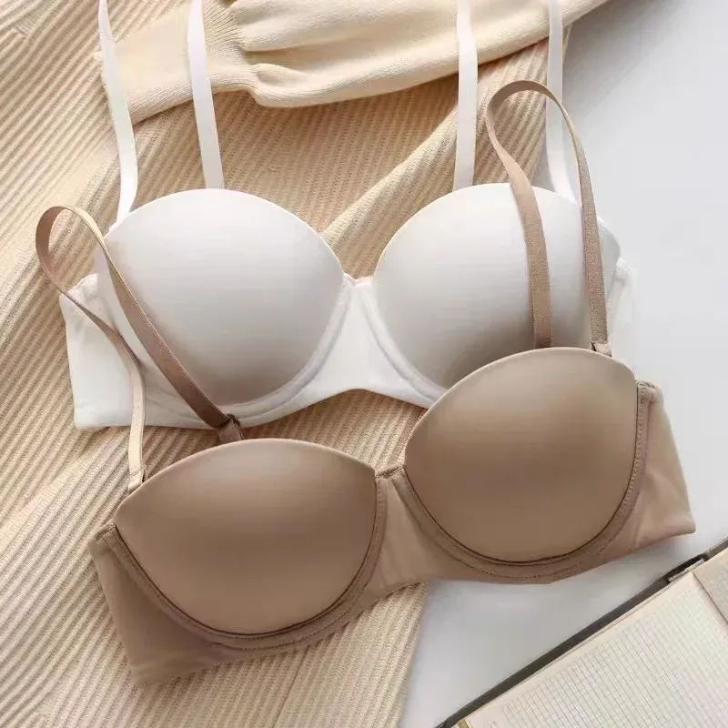 Nahtlose Bhs Für Frauen Unterwäsche Push-Up Bh 1/2 Tasse Bralette Komfort Weiche Unsichtbare Büstenhalter Nicht-draht Einfache sexy Dessous