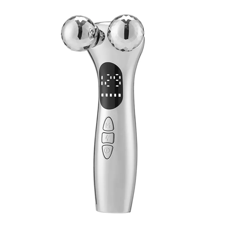 Elektrische Gesichts Micro-strom Schönheit Instrument LED Display Facelift Roller Massagegerät Haut Straffen Massage Schönheit Geräte