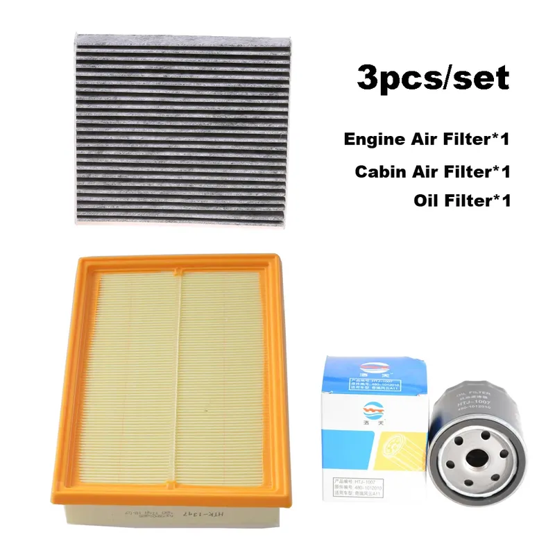 3 stücke Filter Set Für BAIC BEIJING X55 1,5 T 2022 2023 2024 BJ30 1,5 T Kabine A/C frische Luft Öl Filter Reiniger Kit Motor A156T2H