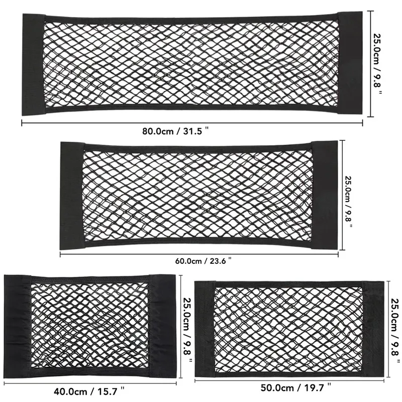 1Pc Auto Zurück Hinten Mesh Stamm Sitz Elastische String Net Universal Lagerung Tasche Tasche Käfig Auto Organizer Sitz Zurück Tasche