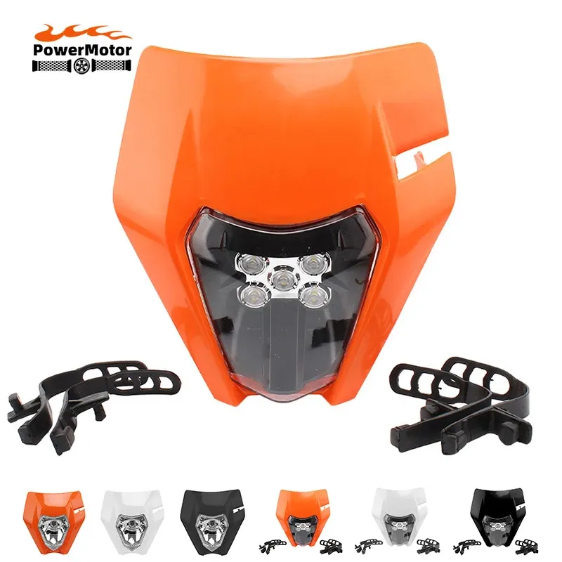 Für KTM LED-Scheinwerferplatte EXC EXCF SX XC 125 150 250 350 450 Motocross Dirt Pit Bike Zubehör Moto Enduro Motorradmaske