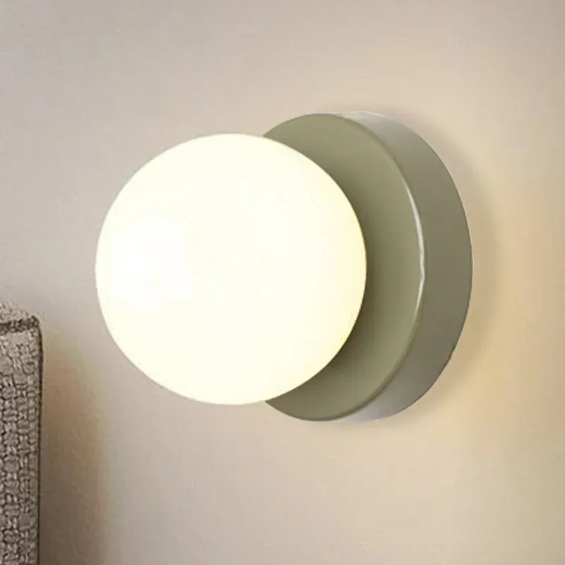 Nordic LED Glas Wand Lampe Minimalistischen G9 Basis Orb Wandleuchte Für Schlafzimmer Studie Flur Treppe Gang Eingang Beleuchtung Leuchten