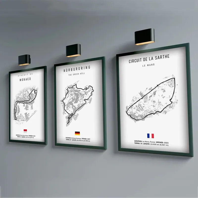 F1 Internationa Track Circuit Leinwand Malerei F1 Imola Wand Kunst Nordic Poster Ăsthetische Motorsport Rennen Bild FĂŒr Wohnkultur - 2.76 EUR
