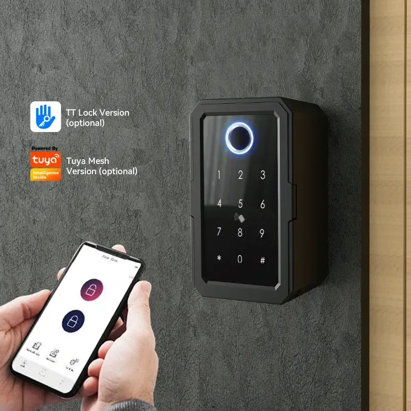 YRHAND TTlock Wifi Sicherheit Boxen Passwort Smart Fingerprint Digital Cerradura Inteligente Tuya Elektronische Tragbare Schloss Boxen