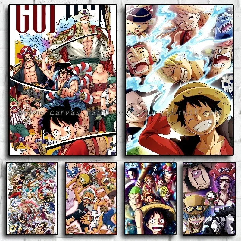 One Piece Z Leinwand Malerei Anime Charakter Ruffy Chopper Sanji Charakter Bar Home Schlafzimmer Wand Dekoration Poster HD Bild