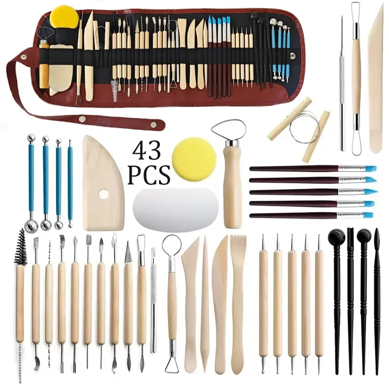 Keramik-Ton-Bildhauerwerkzeuge-Set, 8–61 Stück/Set, Keramik-Wachs-Ton-Schnitzwerkzeuge für Kunsthandwerk, Keramik-Bildhauer-Modellierungswerkzeug-Set
