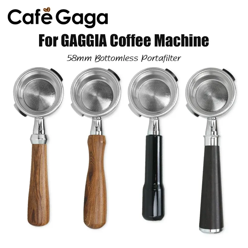 58MM Kaffee Bodenloser Siebträger für GAGGIA Classic Pro Naked Filterkorb Barista Zubehör Espressomaschine Werkzeuge Waren