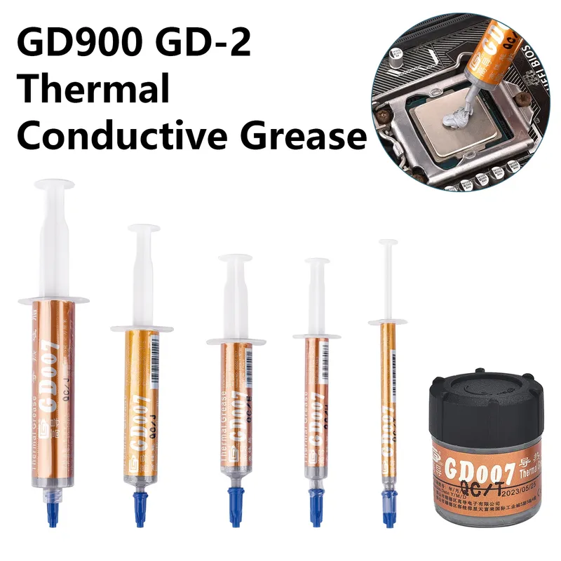 Gd900 GD-2 wärme leitende fett paste für computer kühlkörper cpu gpu prozessoren kühler putz wasser kühlung 1/3/5/7/15/30g