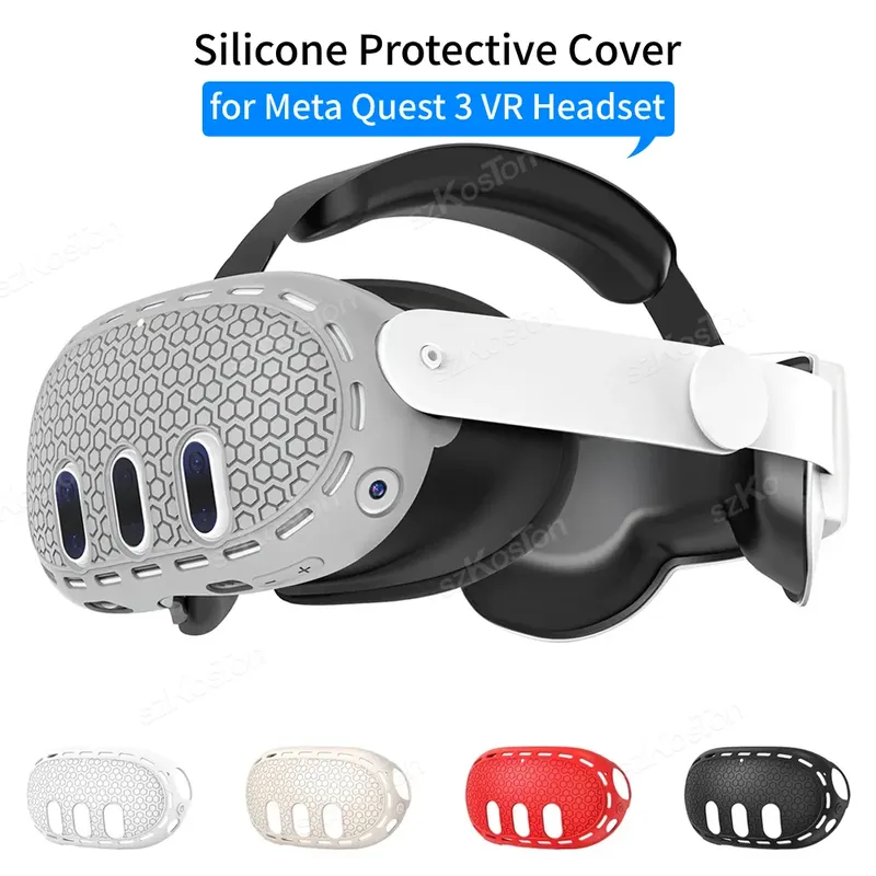 Silikon-Schutzhülle für Meta Quest 3 VR-Headset, kratzfeste Schale, Hautschutzhülle für Meta Quest 3-Zubehör