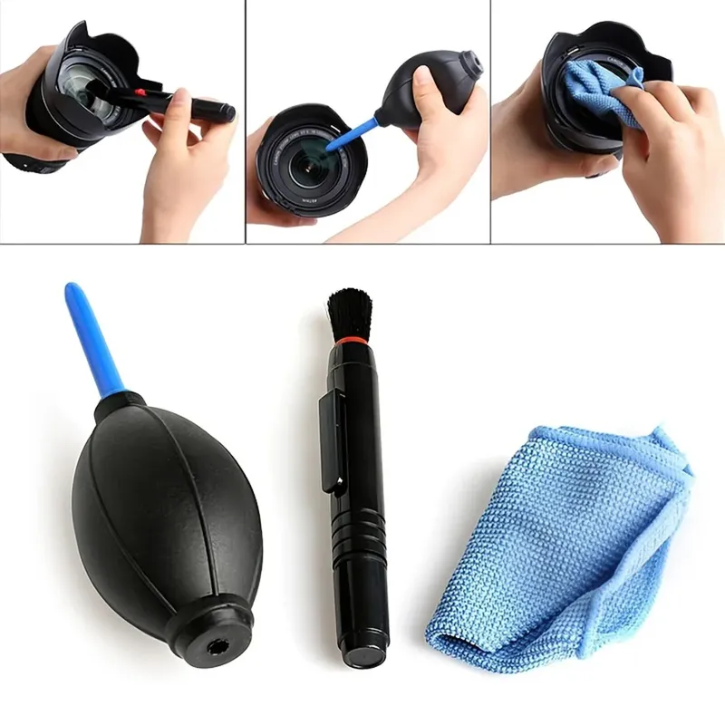 3-in-1-Reinigungsset, Luftstaubgebläse, Pumpenobjektiv für Kamera, Computer, Tastatur, TV, Handy, Bildschirm, sauberer Anzug, Lenspen-Reiniger, sauber