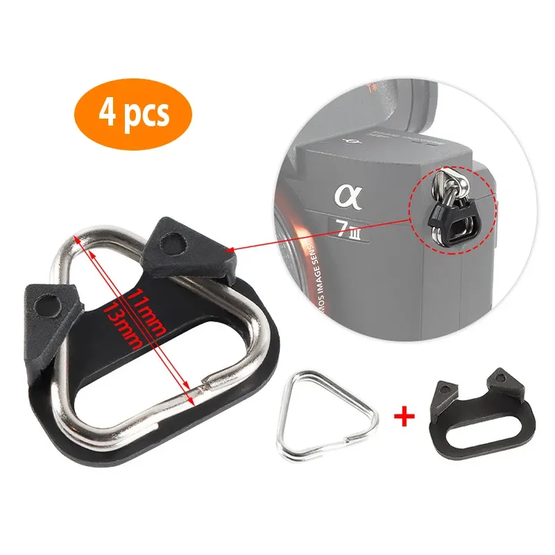 4Pcs Gürtel Haken Kamera Schulter Gurt Dreieck Split Ring Ersatz Kamera Schnalle Zubehör Für Fujifilm Olympus Pentax