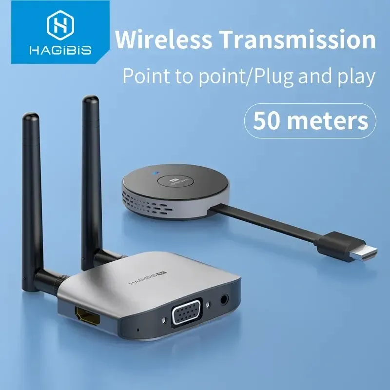 Hagibis Wireless HDMI Video Sender Empfänger G6W Kits HDMI Extender Adapter TV Dongle 1080P für Monitor Projektor Laptops