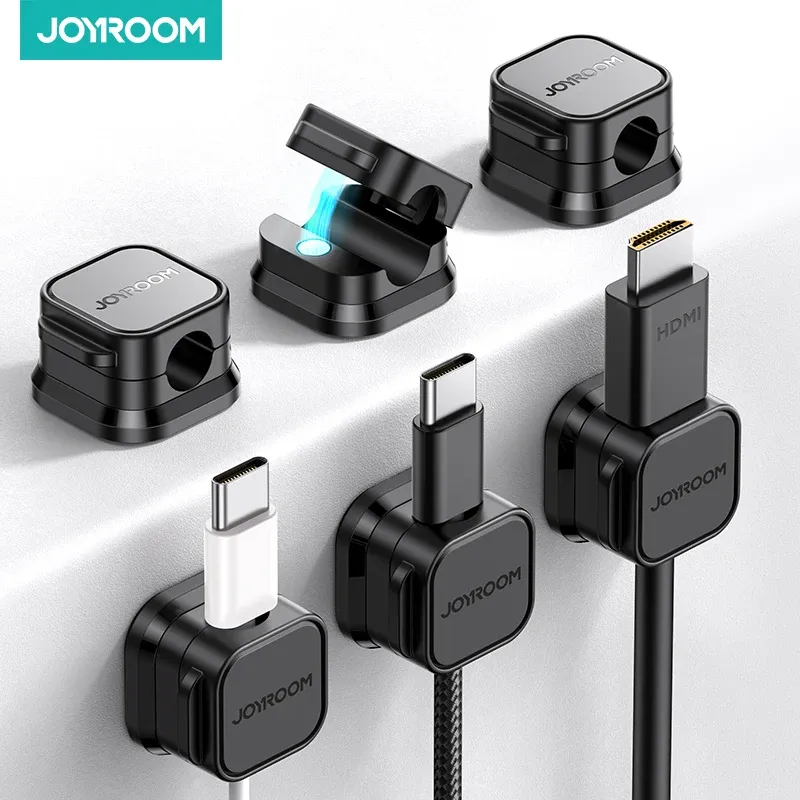 Joyroom Magnetische Kabelclips Glatter Verstellbarer Kabelhalter Kabelmanagement Drahtorganisator Untertisch-Kabelorganisator