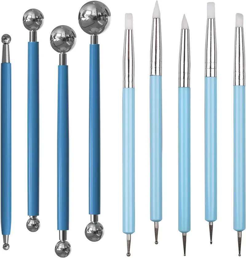 Polymer-Modelliermasse, Bildhauerwerkzeuge, Punktierstift, Kugelstift, Keramik, Keramik, Ton, Einkerbung, Werkzeug-Set für DIY Nail Art Craft