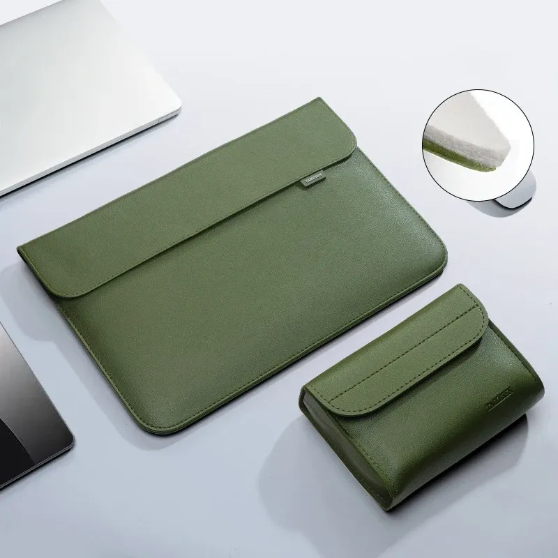 Pu Leder Laptop Tasche Sleeve Tasche Fall Für Macbook Air Pro 13 16 Notebook Abdeckung Für Xiaomi Huawei Dell HP ASUS 14 15,4 15,6 zoll