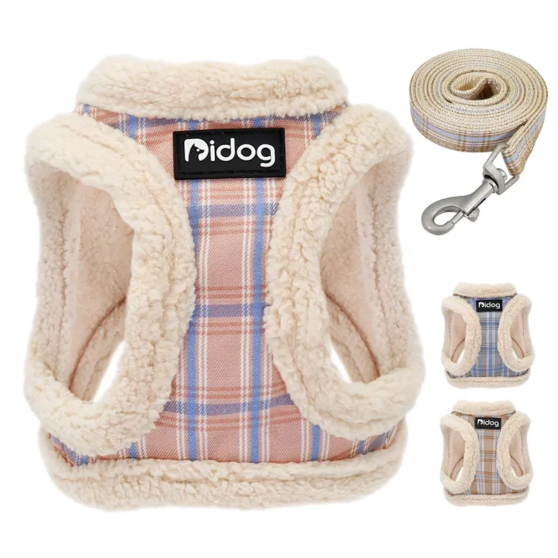 Winter Warm Hundegeschirr Weste Weich Gepolstert Haustier Chihuahua Welpengeschirr Leine Set Einstellbar Für Kleine Mittelgroße Hunde Französische Bulldogge