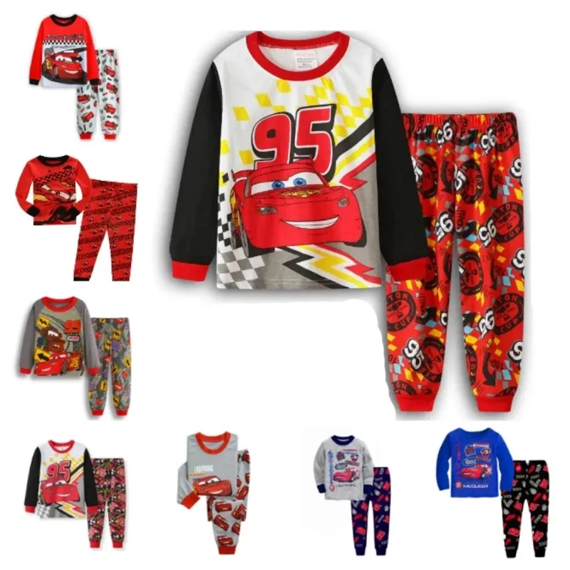 Kinder Pyjamas Kinder Nachtwäsche Pixar Cars Lightning McQueen Baby Pyjamas Sets Junge Mädchen Pyjamas Pijamas Baumwolle Nachtwäsche Kleidung
