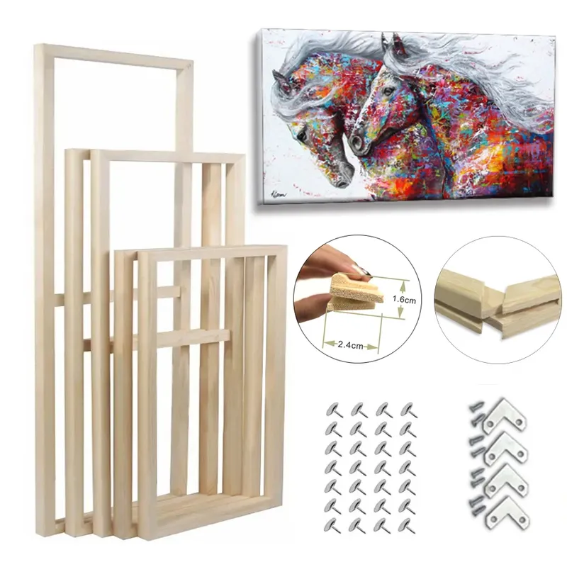Wahl 30x40 30x30 40x50 Holzrahmen für Leinwand Ölgemälde Bild Natur DIY Rahmen für Diamantmalerei Bild Wandkunst Dekor