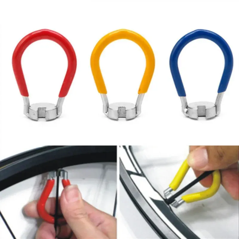 1PC Fahrrad Zerlegen Reparatur Werkzeug Flexible Einstellung Felge Schlüssel Spanner Teller Fahrrad Speichen Schlüssel Stahl Draht Speichen Kappe