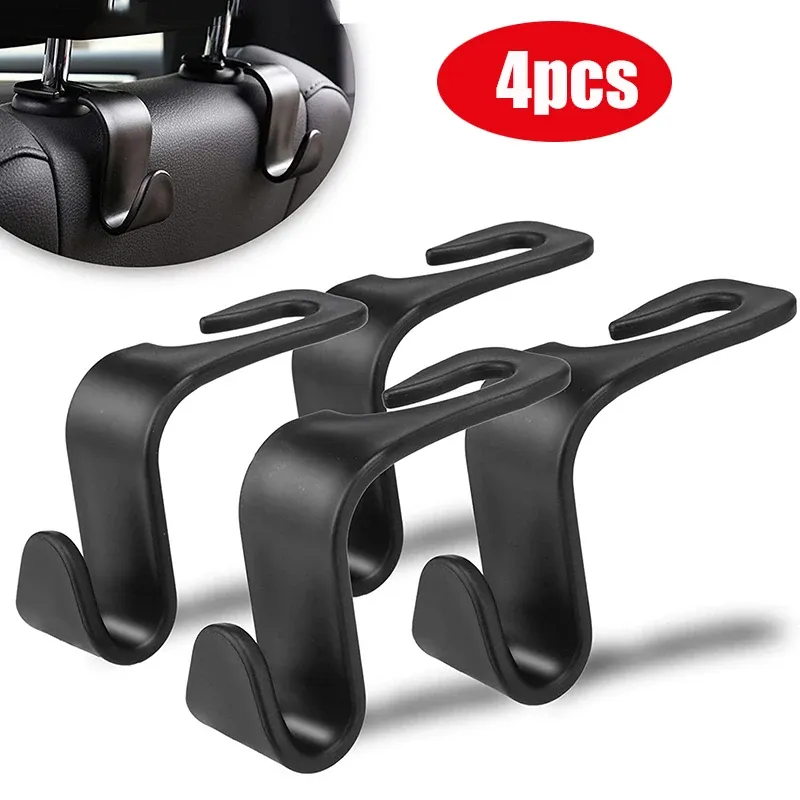 1/4Pcs Auto Kopfstütze Haken Aufhänger für Taschen Sitz Zurück Organizer Halter Clips Auto Verschluss Haken Auto Lagerung innen Zubehör