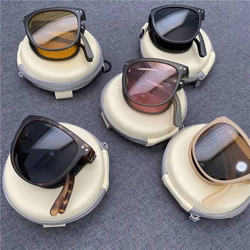 Zusammenklappbare Sonnenbrille, tragbar, ultraleichter Sonnenschutz, UV-Schutz, Sonnenbrille für Männer und Frauen