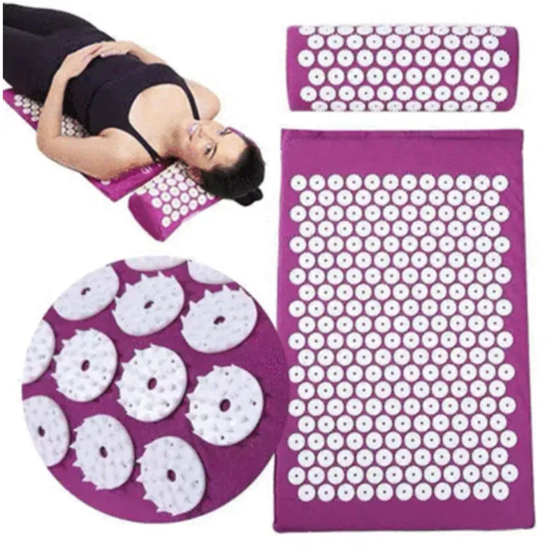 Rutschfestes Massagekissen, Akupressur, Massage, Yoga-Matte, Sets, Spike, Fitness, Pilates, Stress abbauen, Rückenschmerzen, Applikator, Kuznetsov
