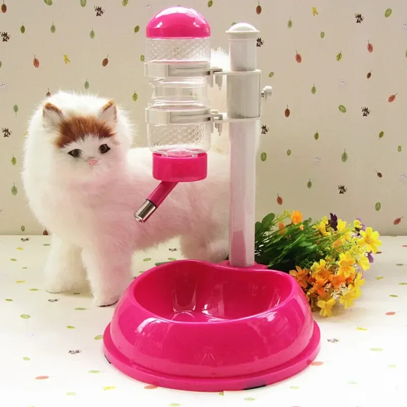 Haustier Katze Hund Wasser Trinker Spender Lebensmittel Stehen Hamster Feeder Schüssel Schüssel Flasche Automatische Brunnen Trinker 4 Farben