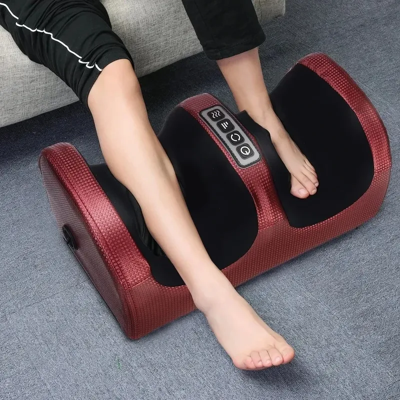 Elektrisches Fußmassagegerät Shiatsu Kneten Deep Tissue Relax Beheizter Roller Waden Schmerzlinderung Müdigkeit Muskeln Vibrator Maschine Gesundheit